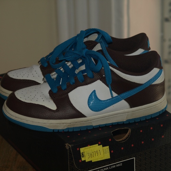 nike dunk brown blue